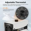 Boat Engine Compartment Heater Built-in Thermostat, 650W Boat Cabin Heater with Safe PTC Element and Waterproof Fan HMA650 White - Image 3