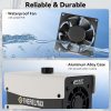 Boat Engine Compartment Heater Built-in Thermostat, 650W Boat Cabin Heater with Safe PTC Element and Waterproof Fan HMA650 White - Image 5